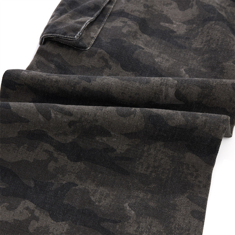 Cargohose für Herren – Loose Fit, weites Bein, Camouflage und Denim mit mehreren Taschen
