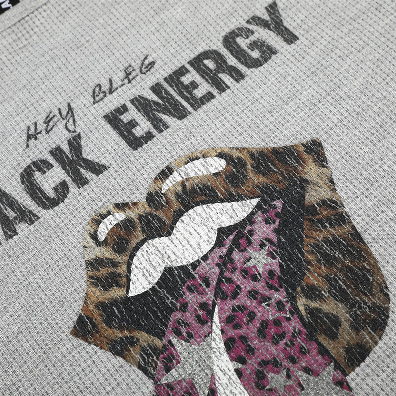 Leopard Print Raglan Long Sleeve Tee – Men's Streetwear Graphic Shirt