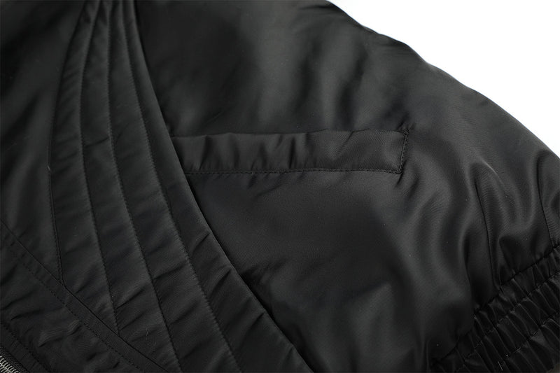 Quilted Padded Jacket with Faux Fur Collar – Moto-Inspired Deconstructed Design