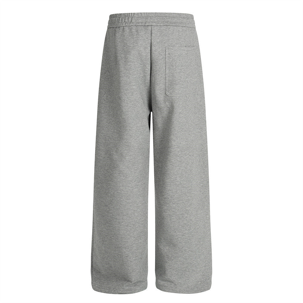 Pantalon de survêtement homme à jambes larges – Coupe ample, taille élastique, coloris uni
