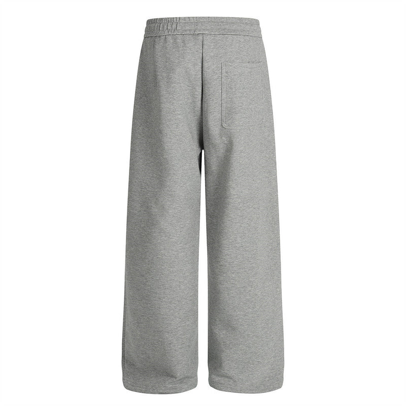 Pantalon de survêtement homme à jambes larges – Coupe ample, taille élastique, coloris uni