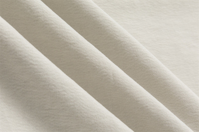 Reversible Stand Collar Zip Jacket – Cream & Pinstripe Oversized Fit
