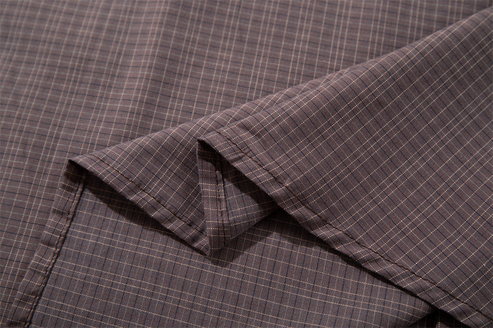 Men's Plaid Long-Sleeve Shirt – Relaxed Fit Button-Up with Chest Pocket