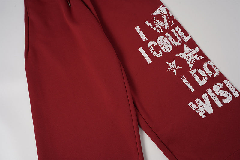 Wide-Leg-Jogginghose mit Used-Grafikprint – Relaxed-Fit-Jogger