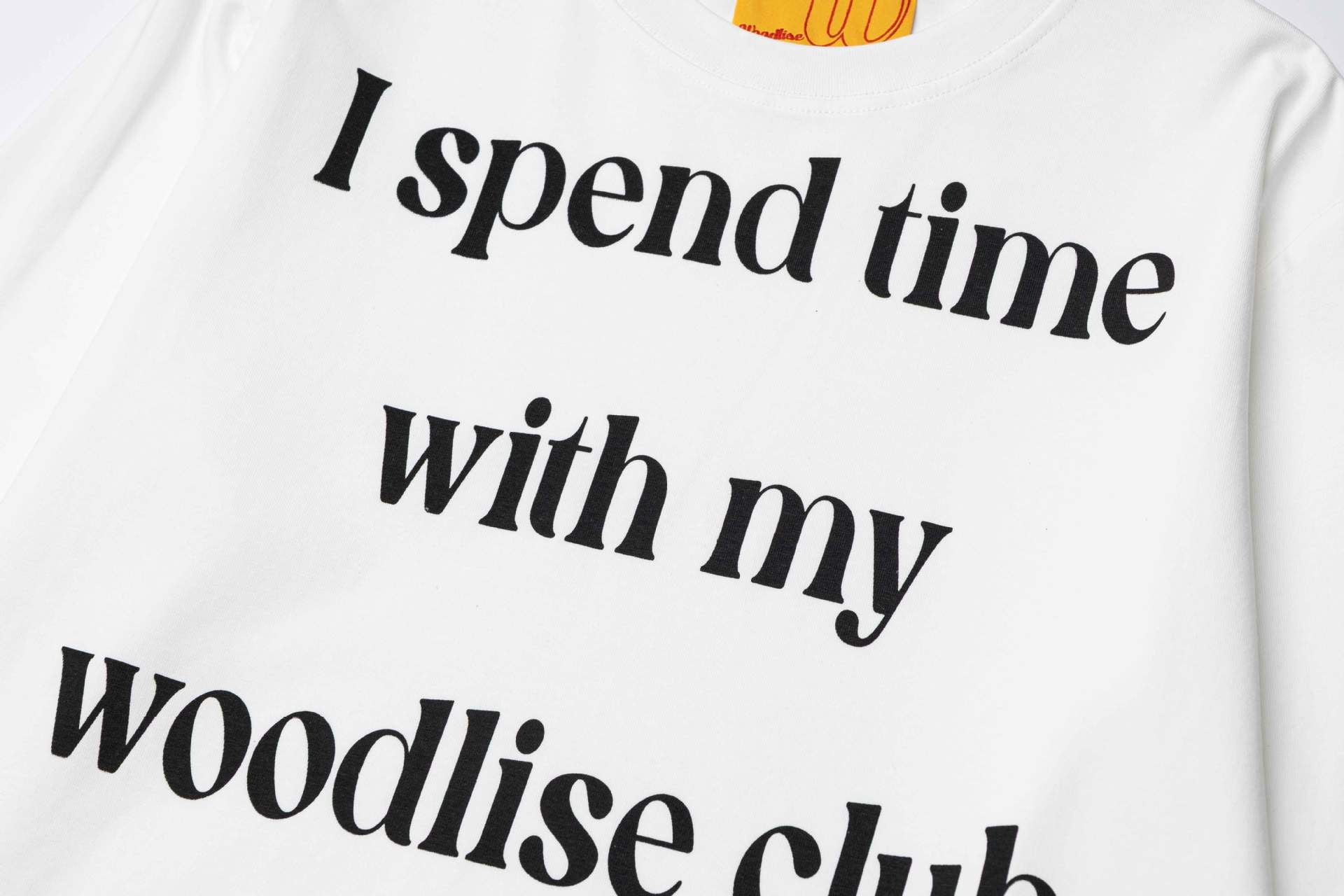 Langarm-Shirt mit Grafikprint und Rundhalsausschnitt – Woodlise-Club-Slogan
