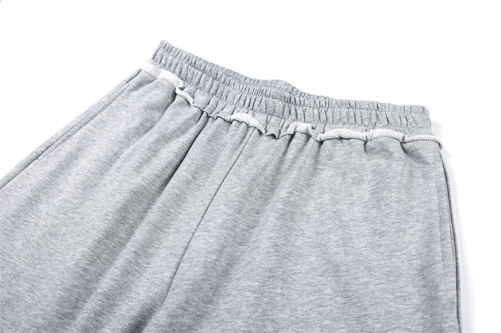 Wide-Leg Sweatpants with Rhinestone Script Graphic – Men's Relaxed Fit