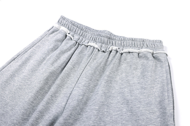 Wide-Leg Sweatpants with Rhinestone Script Graphic – Men's Relaxed Fit
