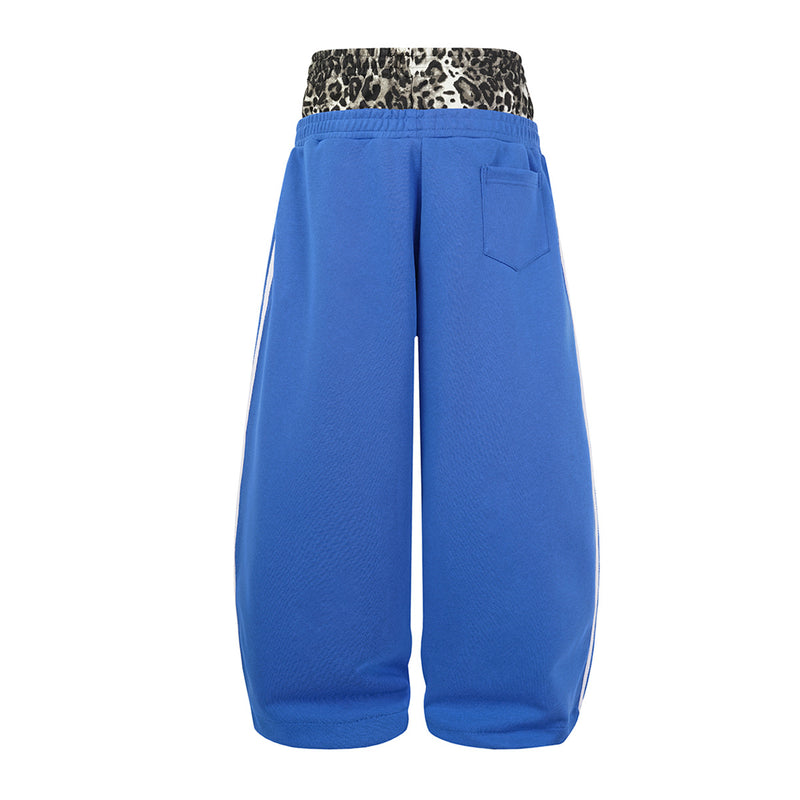 Ace Unicorn Zip-Up Hoodie & Wide-Leg Sweatpants Set with Leopard-Print Lining