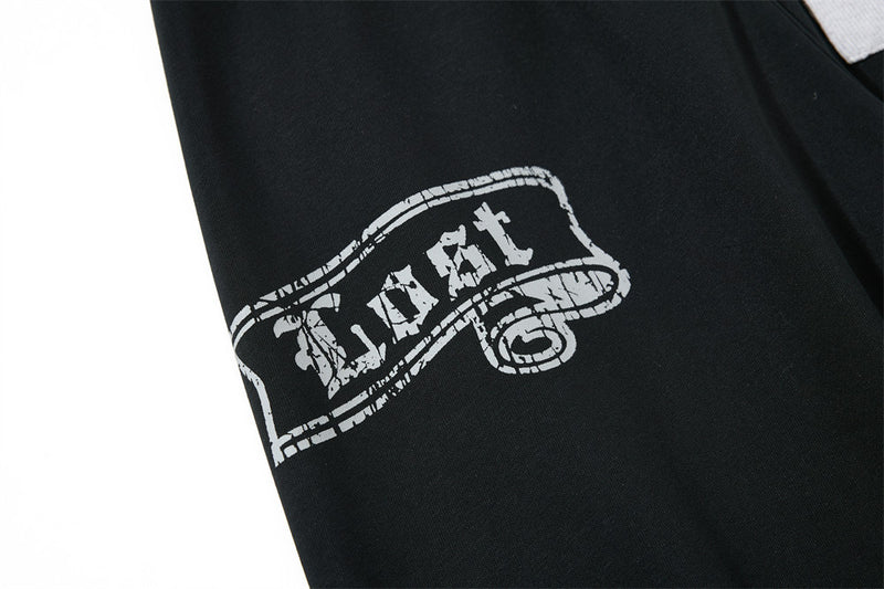 Gothic Graphic Wide-Leg Sweatpants – Men's Oversized Hip-Hop Street Pants with
