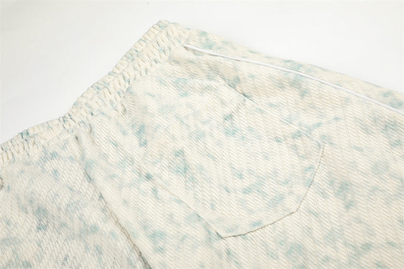 RRR Script Embroidered Acid Wash Wide-Leg Sweatpants