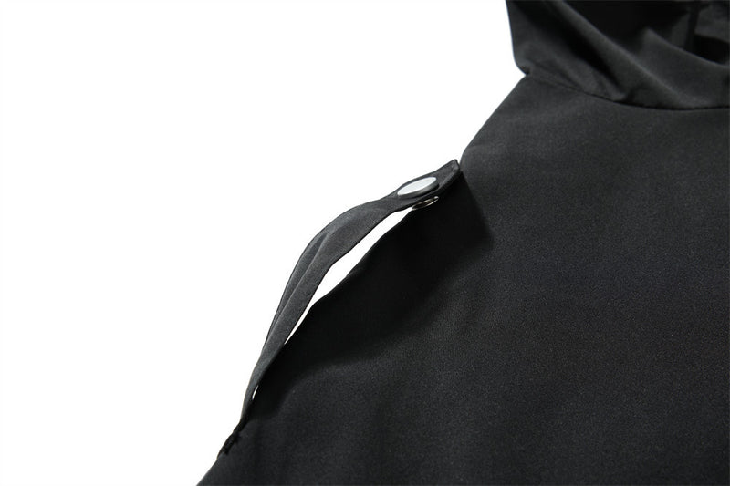 Veste cargo homme oversize à col montant et manches froncées