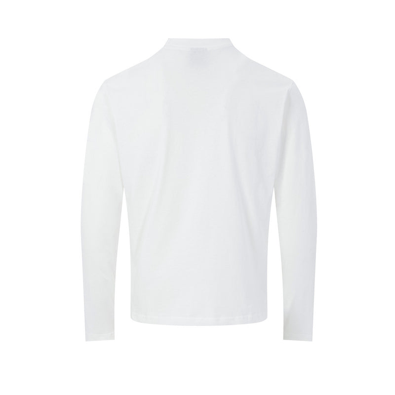 Men's Long-Sleeve Graphic T-Shirt with Fighter Jet Print – Relaxed Crew Neck