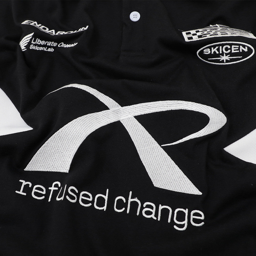 Racing Motorsport Graphic Polo Shirt – Colorblock Short Sleeve