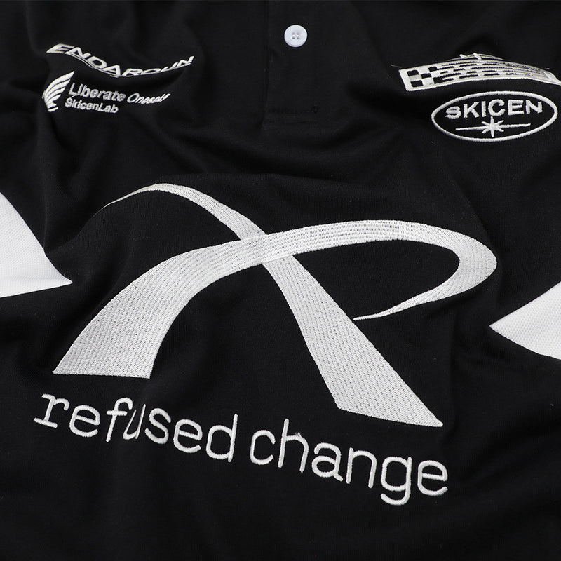 Racing Motorsport Graphic Polo Shirt – Colorblock Short Sleeve
