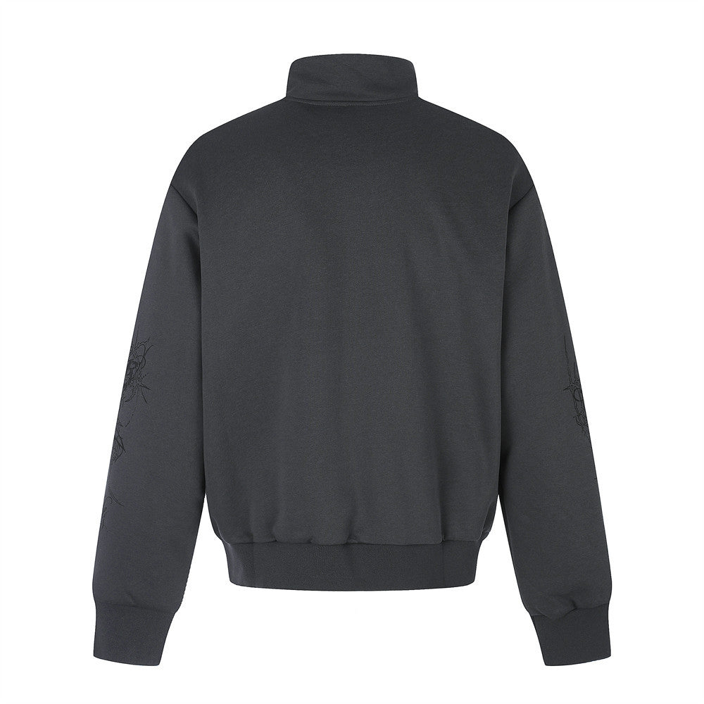 Union Jack Leopard Print Zip-Up Track Jacket – Oversized Fit