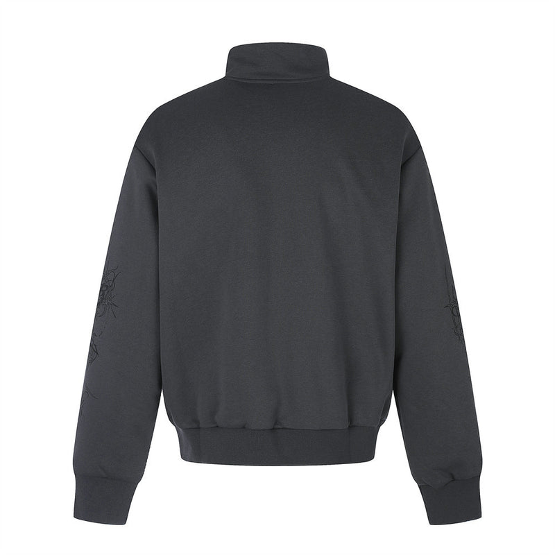 Union Jack Leopard Print Zip-Up Track Jacket – Oversized Fit