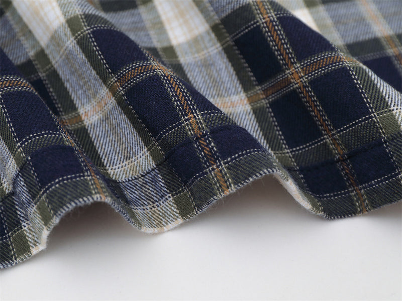 Plaid Flannel Shirt Men's Streetwear Checkerboard Graphic Print Oversized