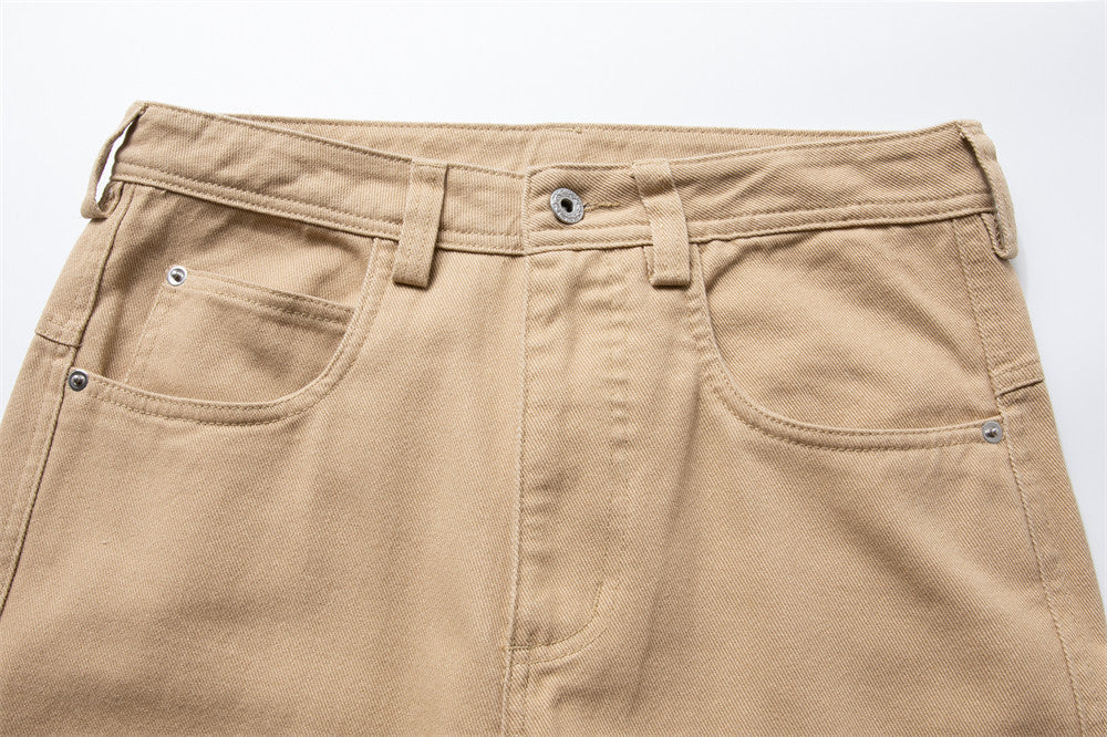 Baggy-Cargohose für Herren mit weitem Bein, Einsätzen und Workwear-Stil