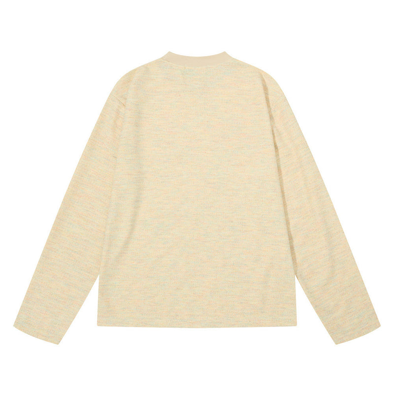 Graphic Oversized Long Sleeve T-Shirt – Cute Bear & Doodle Print