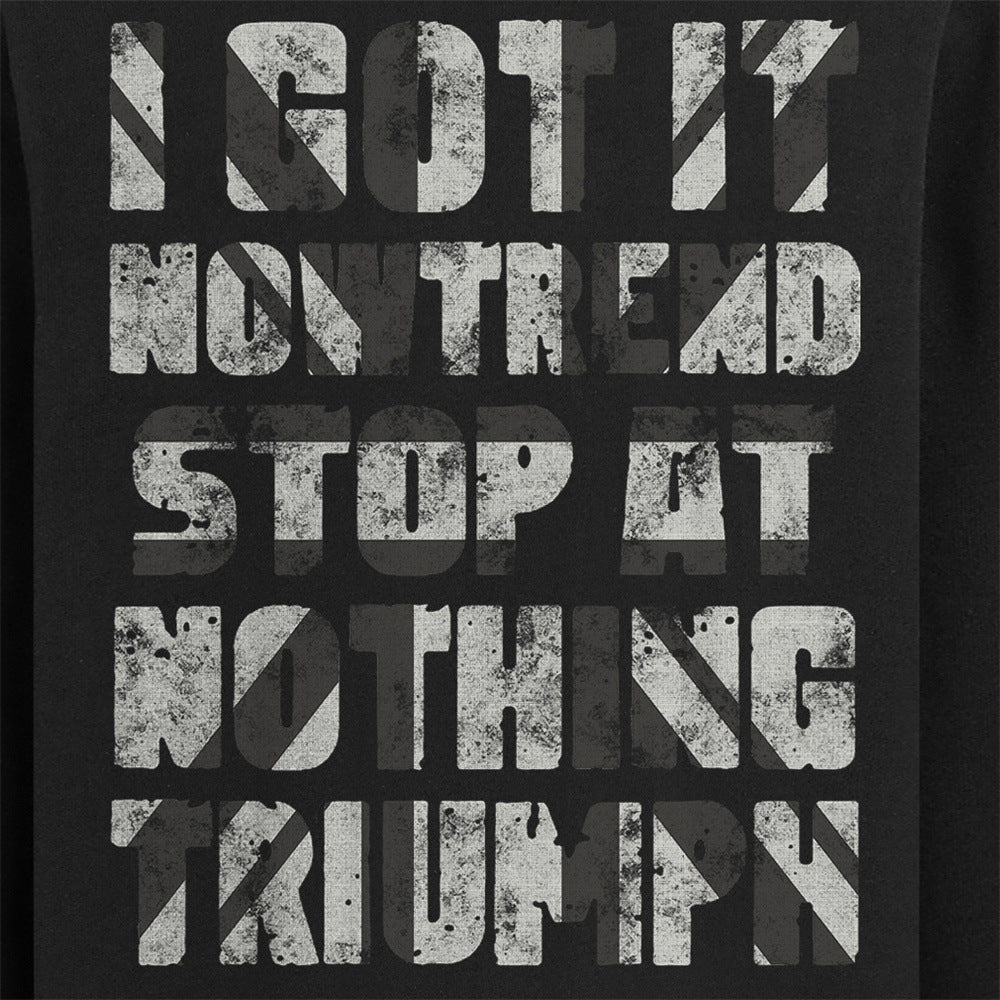 Long Sleeve Graphic T-Shirt – Distressed Letter Print, Relaxed Fit