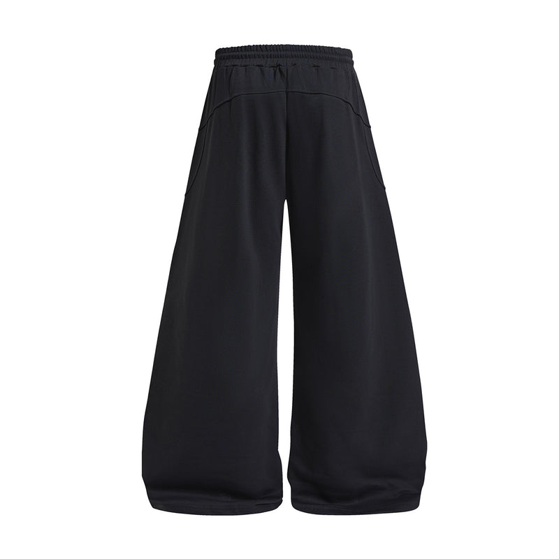 Pantalon de survêtement à jambes larges avec imprimé gothique – Pantalon molletonné baggy hip-hop