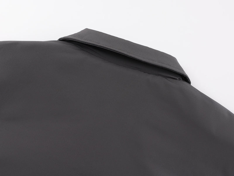 Veste bomber matelassée pour homme avec col à pointes et coutures arrondies