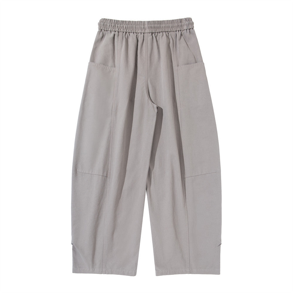 Wide Leg Cargo Pants Men – Loose Fit Pleated Drawstring Trousers