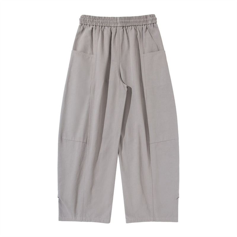 Wide Leg Cargo Pants Men – Loose Fit Pleated Drawstring Trousers