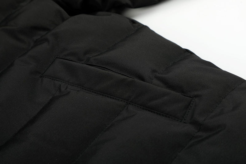Cropped Puffer Jacket with Hood & Fur Collar – Cross Hardware, American Street