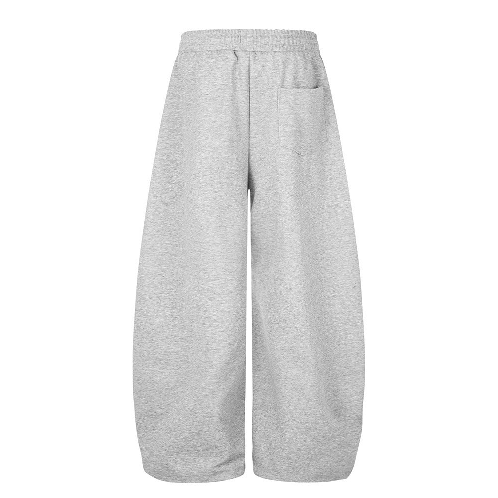 Pantalones de Chándal de Pierna Ancha con Texto de Strass – Corte Bombacho Extragrande con Cordón