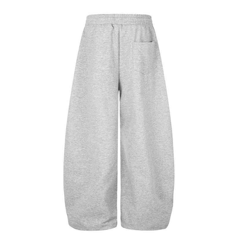 Pantalones de Chándal de Pierna Ancha con Texto de Strass – Corte Bombacho Extragrande con Cordón