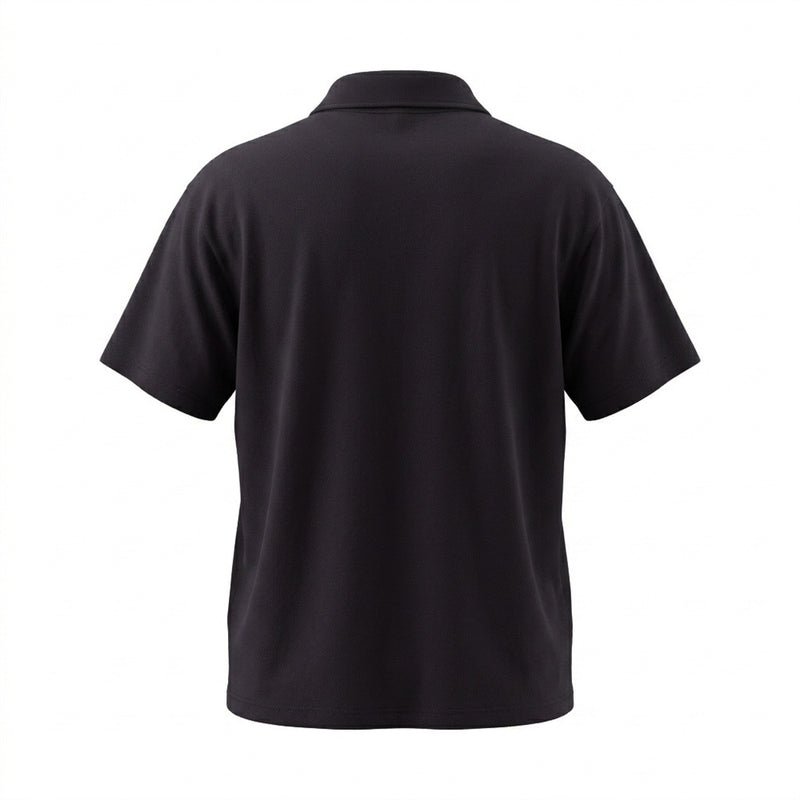 Polo homme à motif croix – Manches courtes, coupe vintage oversize