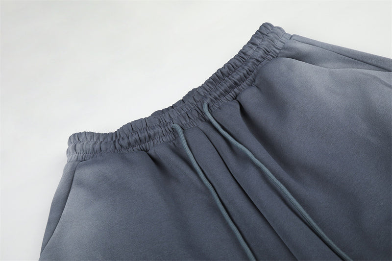 Wide-Leg Sweatpants with Cursive Script Print and Drawstring Hem