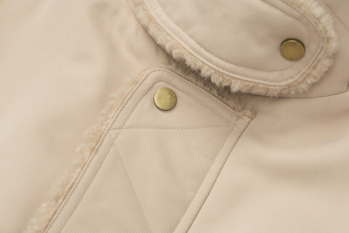 Cazadora bomber extragrande con forro de sherpa – Abrigo acolchado de invierno