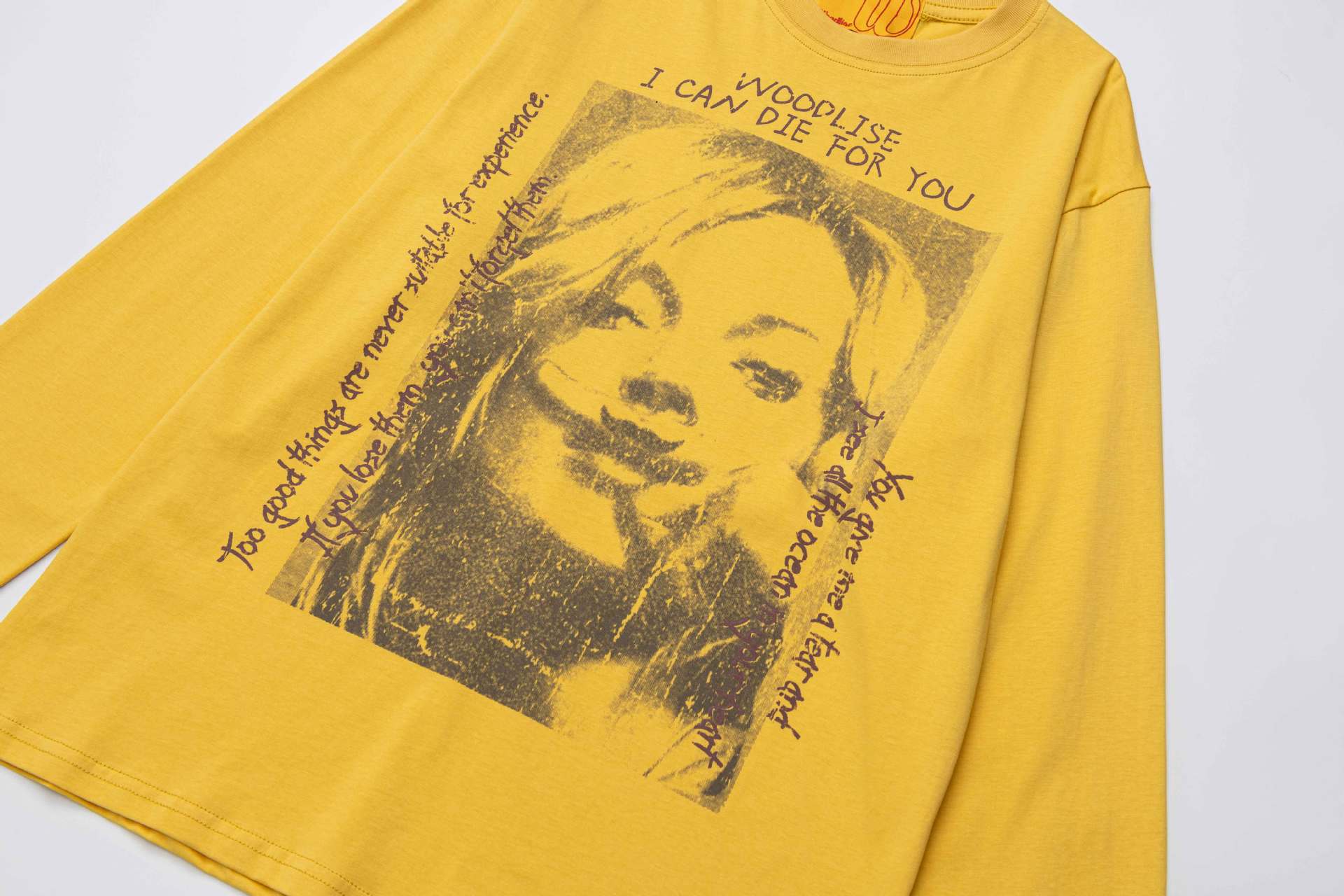 Langarmshirt mit Grafikprint, Street-Rock-Porträt und Rundhalsausschnitt