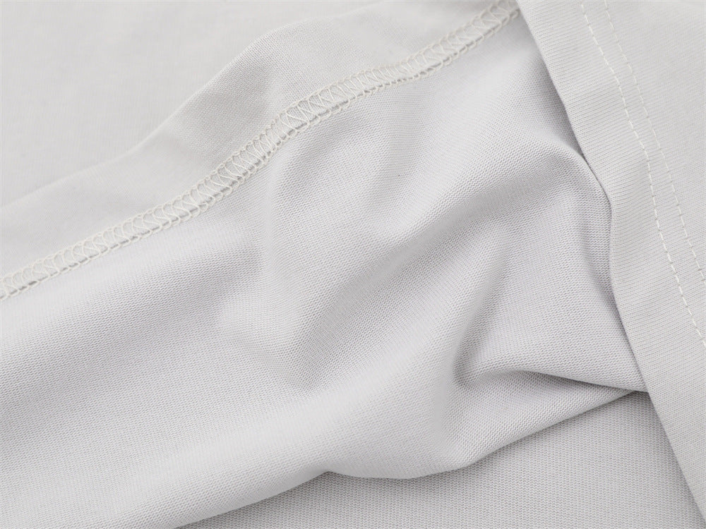 T-shirt homme à manches longues – Imprimé yeux, effet deux-en-un et manches rayées