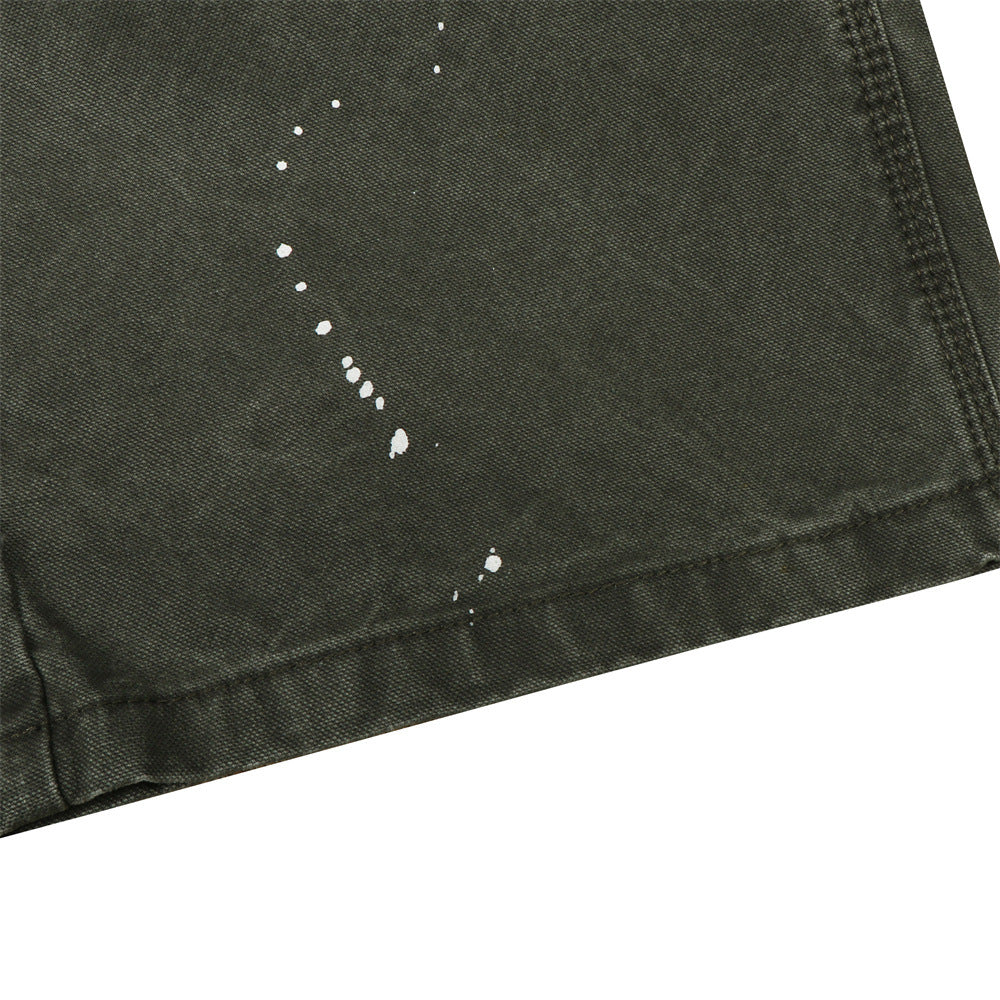 Cordhosen im Patchwork-Carpenter-Stil – Wide Leg, Paint-Splatter, Workwear-Hose