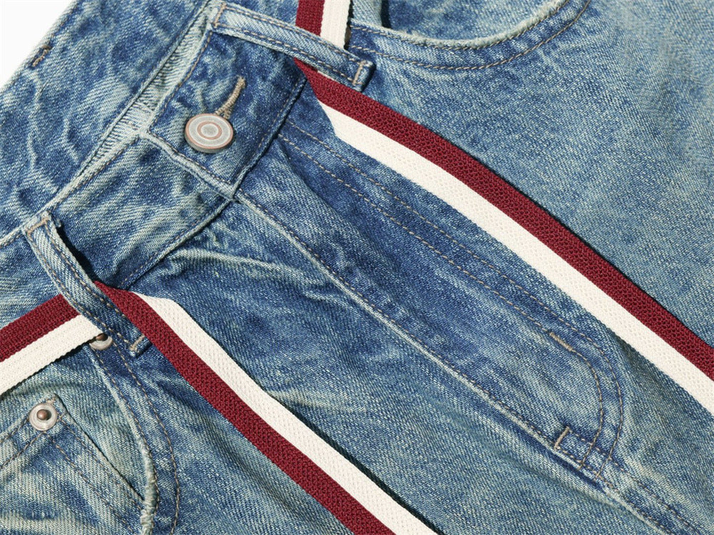 Men's Vintage Washed Wide-Leg Barrel Jeans – Oversized Streetwear Denim with