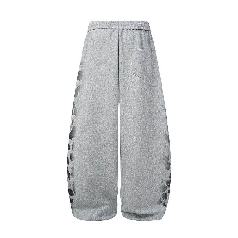 Pantalon de survêtement wide leg imprimé léopard – Jogger streetwear oversize