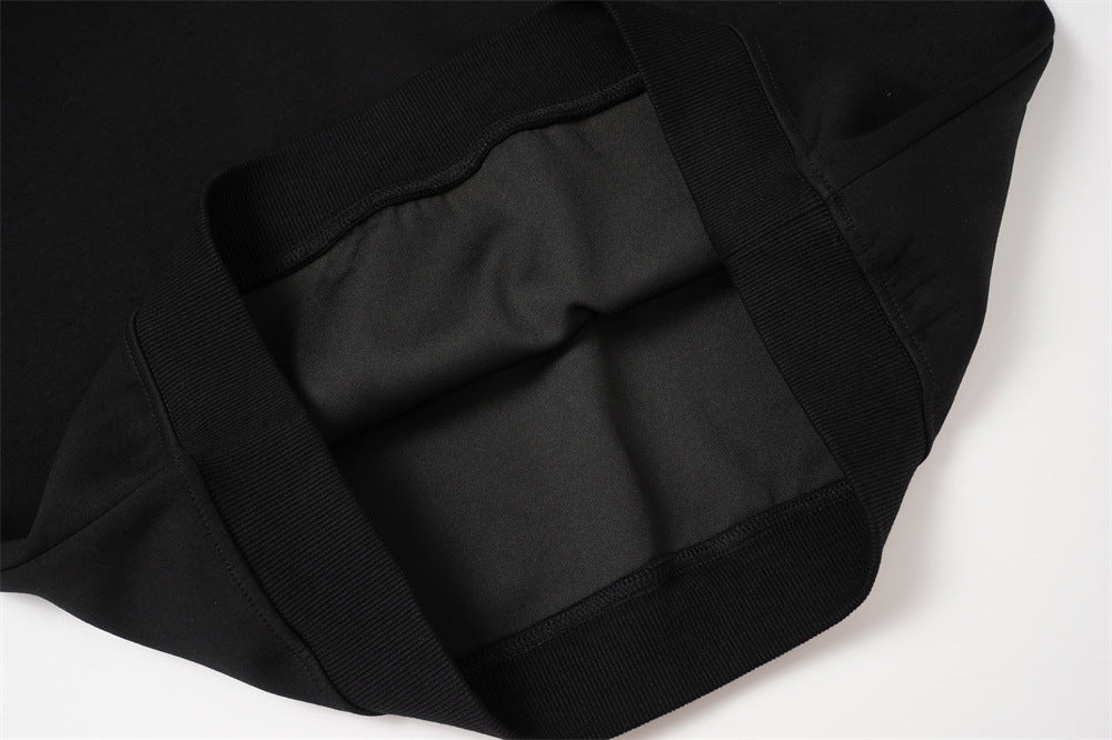 Sweat-shirt homme à col polo et bordure à carreaux | Coupe décontractée, manches longues