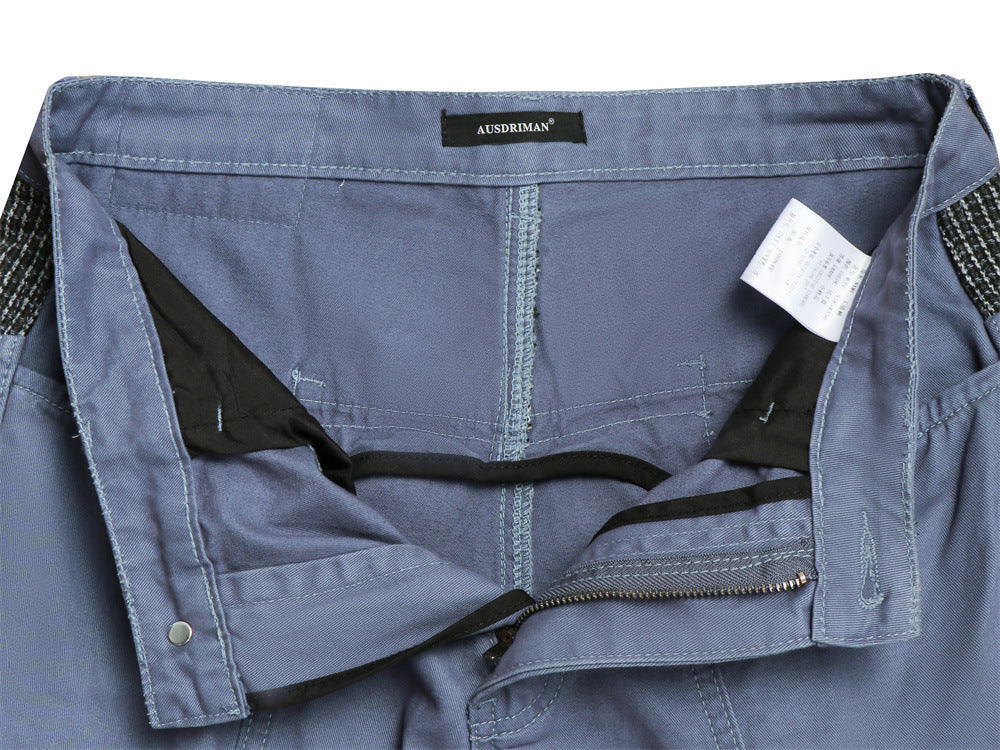 Men's Wide-Leg Cargo Pants with Multi-Pocket Utility Design
