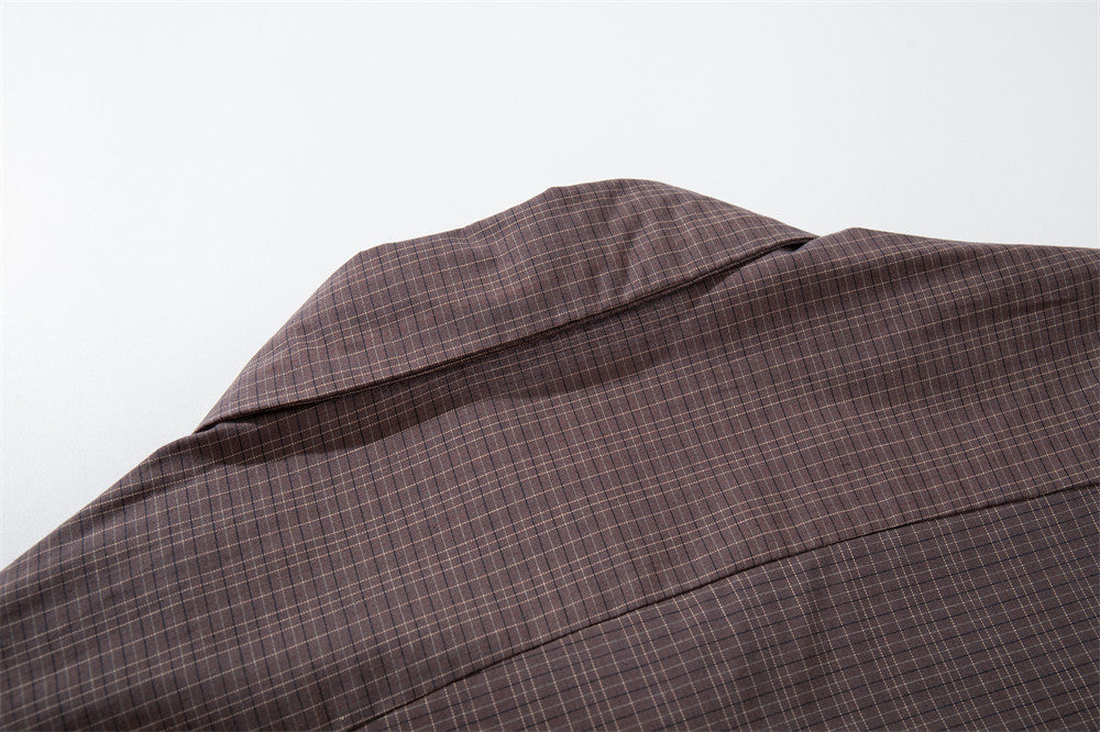 Men's Plaid Long-Sleeve Shirt – Relaxed Fit Button-Up with Chest Pocket