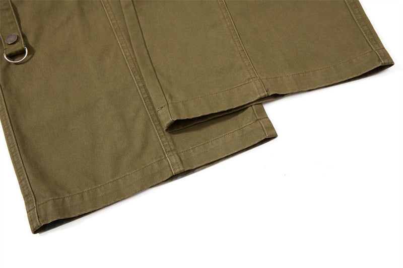 Wide-Leg Cargo Pants – Punk Streetwear Deconstructed Multi-Pocket Trousers
