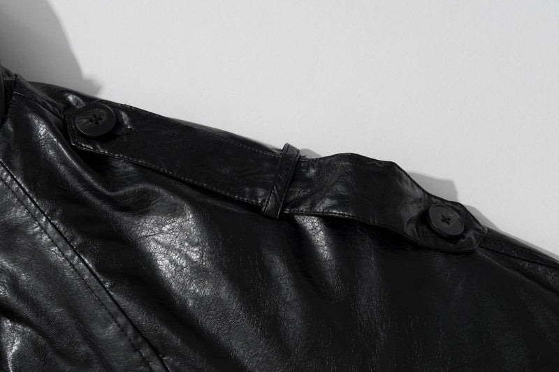 Sherpa Lined Leather Jacket – Black Faux Leather Cropped Bomber with Fleece