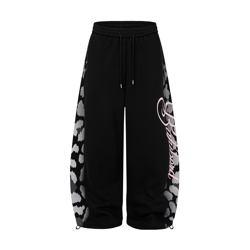 Pantalon de survêtement wide leg imprimé léopard – Jogger streetwear oversize