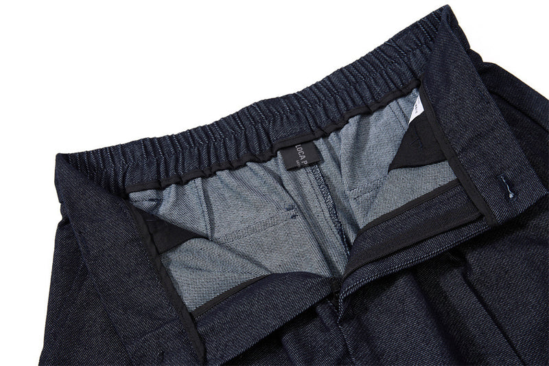 Wide-Leg Pleated Cropped Shorts with Belt – Men's Relaxed Fit