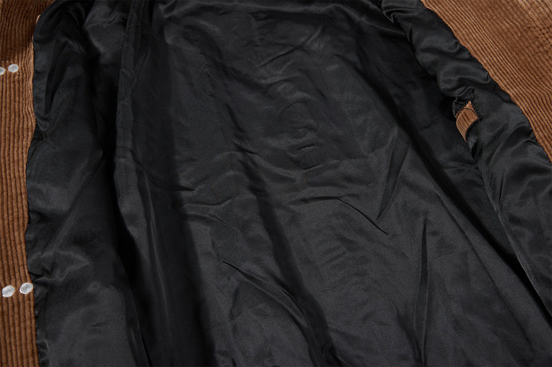 Chaqueta Bomber Harrington de Pana – Corte Cuadrado con Cierre de Broche Vintage