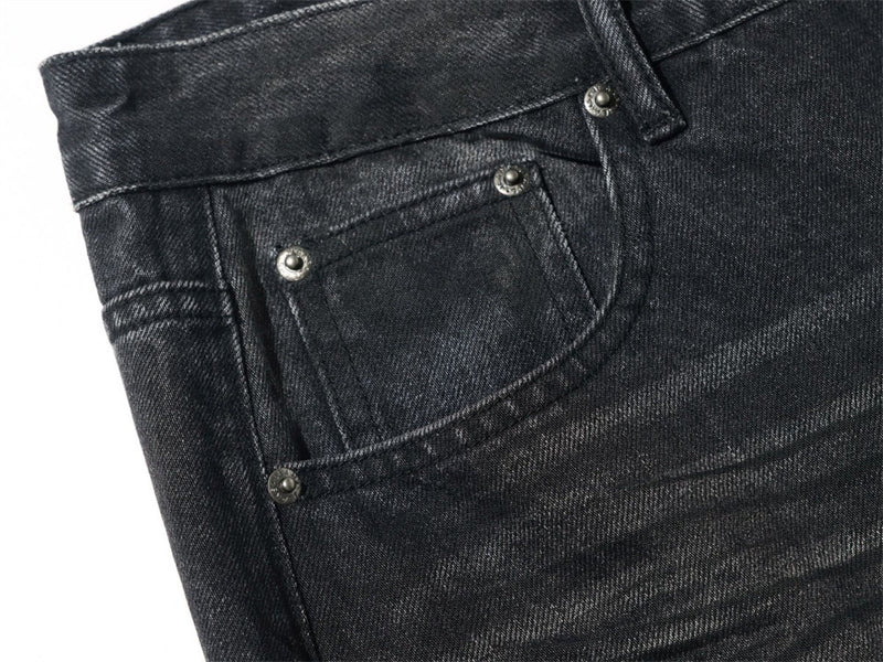 Black Baggy Jeans Men – Wide Leg Washed Vintage Distressed Denim