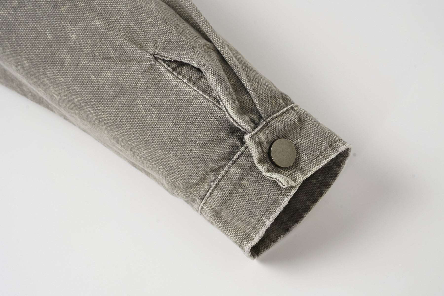 Acid Wash Colorblock Long Sleeve Sweatshirt with Cargo Pockets