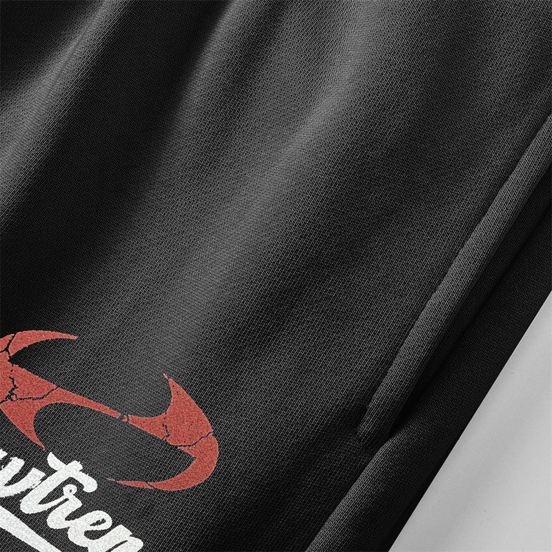 Herren-Jogginghose mit weitem Bein, elastischem Bund, Logo-Stickerei und geradem, lässigem Schnitt